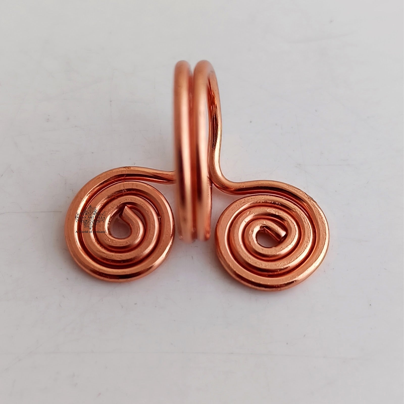 Pure Copper Spiral Ring Adjustable Unisex Fashion Ring