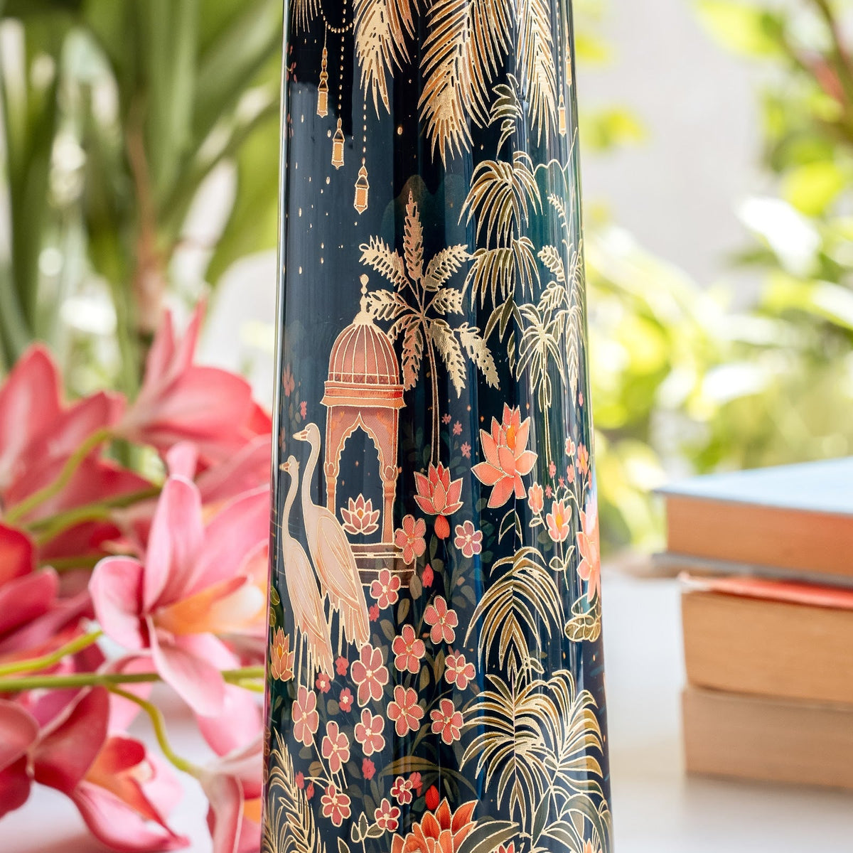 Pure Copper Kalakriti Printed Water Bottle for Daily Use - 750 ML