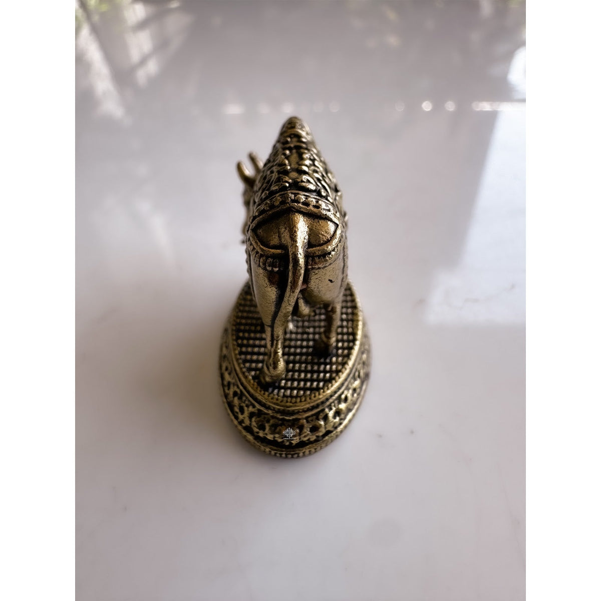 Pure Brass Miniature Kamdhenu Cow with Calf - 2.79 cm