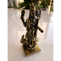 Pure Brass Miniature Murgan ji murti - 3.56cm