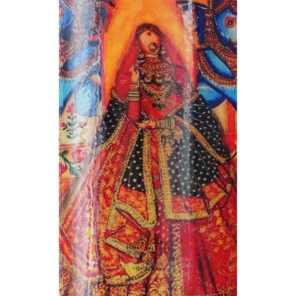 Rajasthani Meena "Padharo Mhare Desh" Printed Copper Bottle & Glass Set