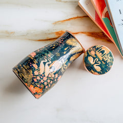 Pure Copper Tawar Kalakriti Print Bedroom Bottle - 950 ML