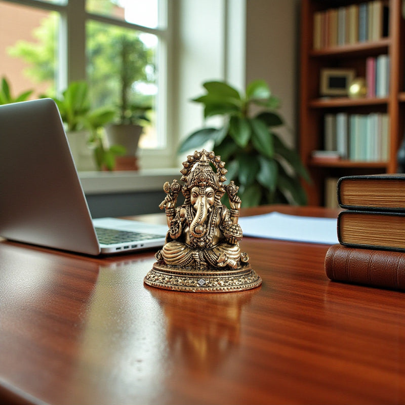 Pure Brass Ganesh Ji Idol for Home Pooja & Decor