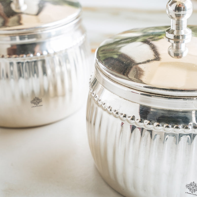 Silver Plated Brass Bowl Combo Set With Box - 380 ML