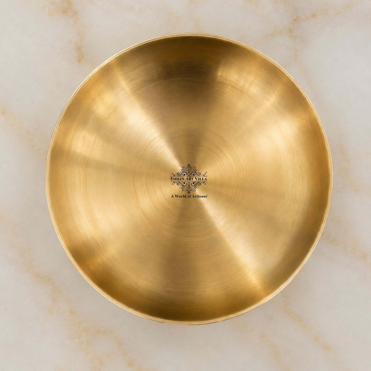 Pure Brass Bowl Plate With Matt Finish Design - 110 ML