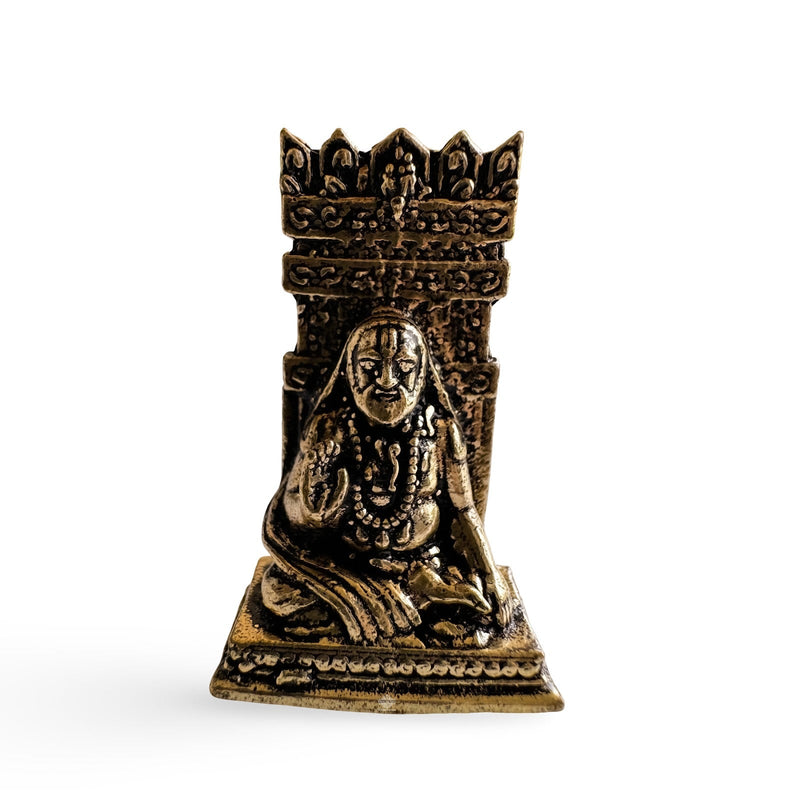 Pure Brass Miniature Raghavendra Swamy Ji Murti for Home Temple 3.10 CM