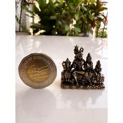 Pure Brass Miniature Shiv Family Murti - 3.30 cm