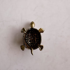 Pure Brass Miniature Turtoise Showpiece for Home Décor & Vastu - 1.02 cm
