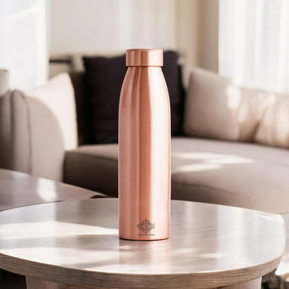 Pure Copper Water Bottle with Plain Matte Finish Design