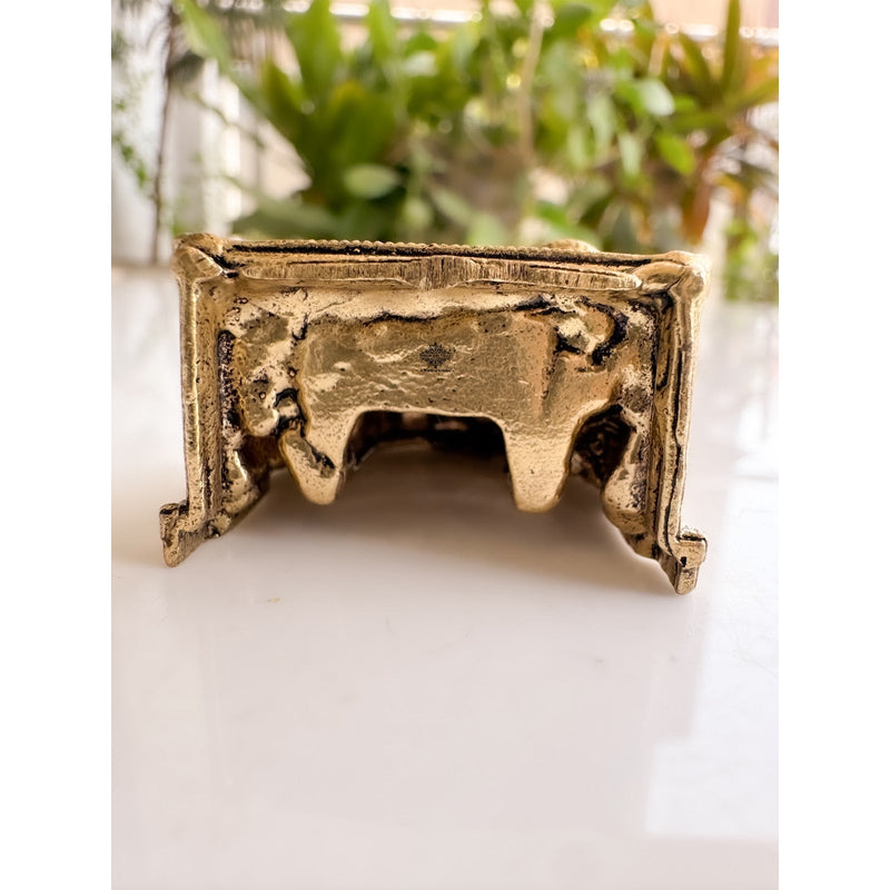 Pure Brass Miniature Kuber Ji Murti For Home Decor and Vastu