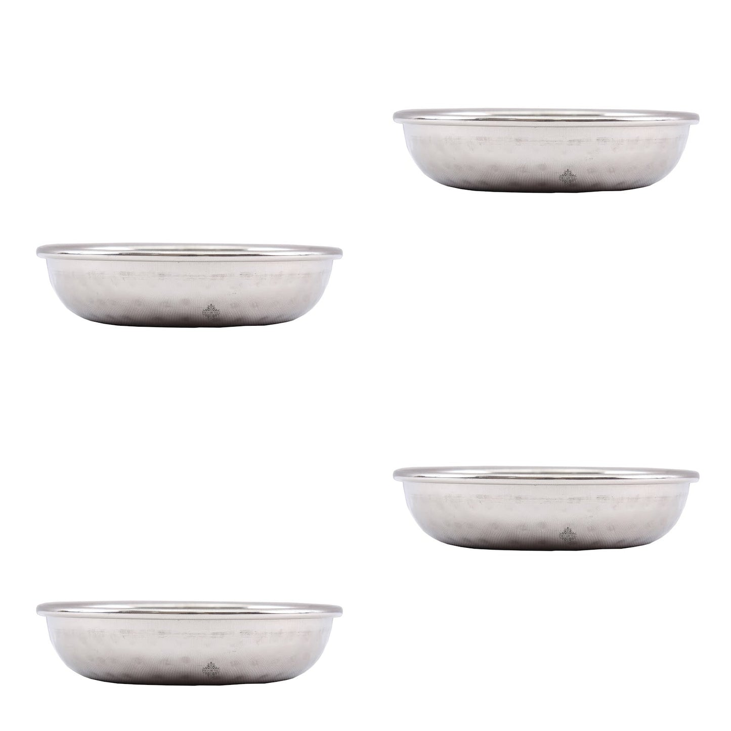 Steel Hammered Design Serving Rice Sweets Dinnerware