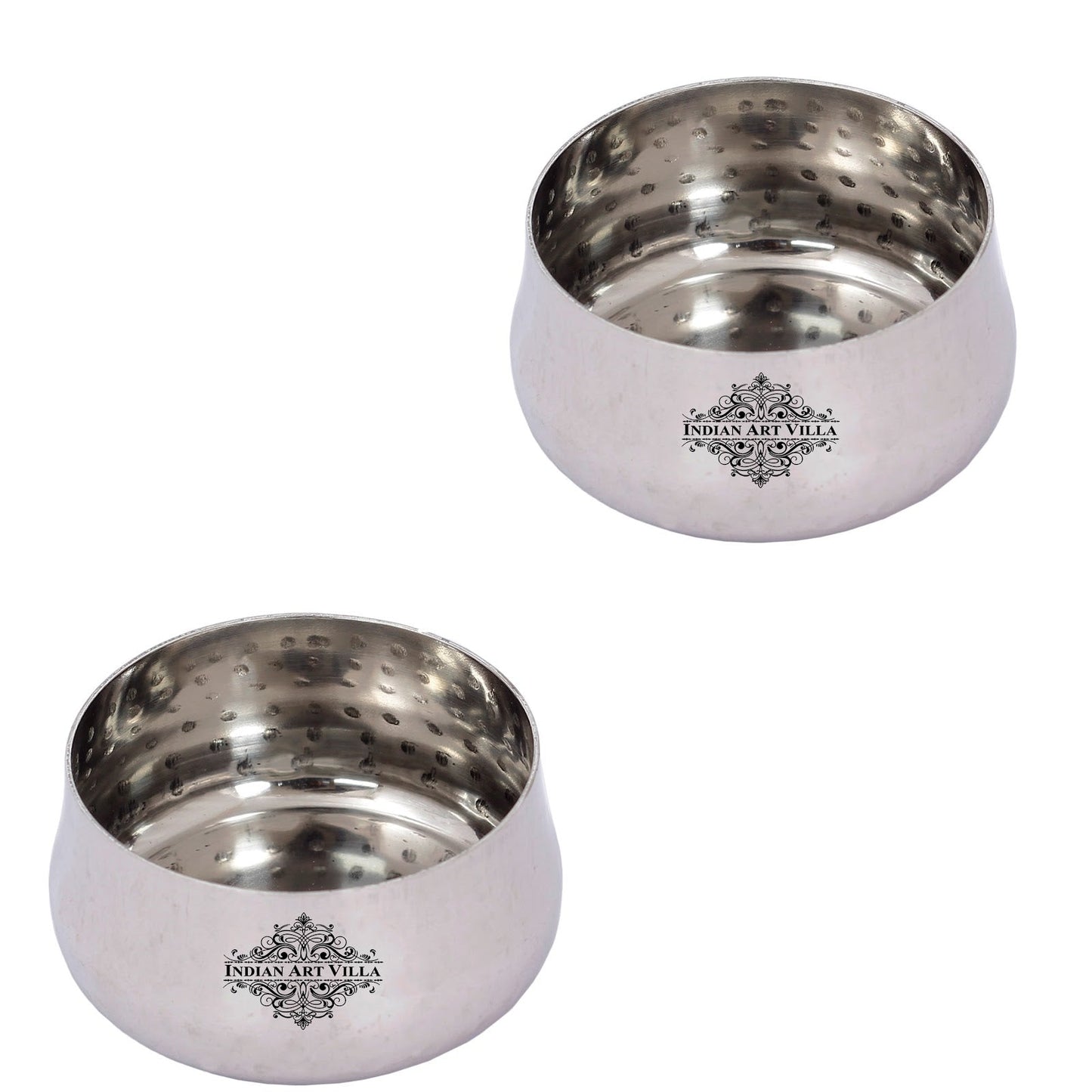 Steel Curved Chutney Bowl |Serving Food Dishes| Home Hotel Restaurant | Diameter 6 cm