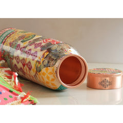 Tamba Bottle with Rajasthani Meena 'Padharo Mhare Desh' Design – 900 ML