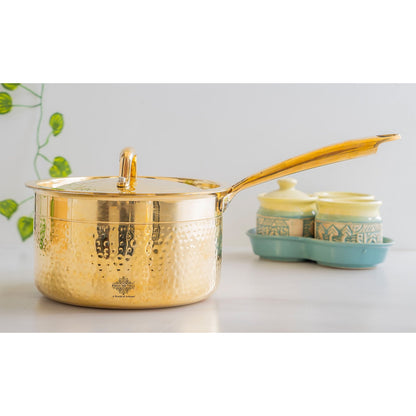 Brass Sauce Pan with Tin Lining & Lid – Indian Art Villa