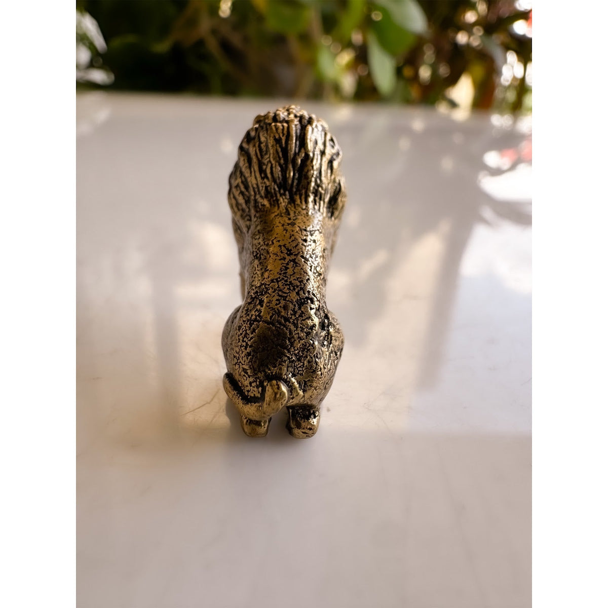 Pure Brass Miniature Lion Statue - 2.54 Cm
