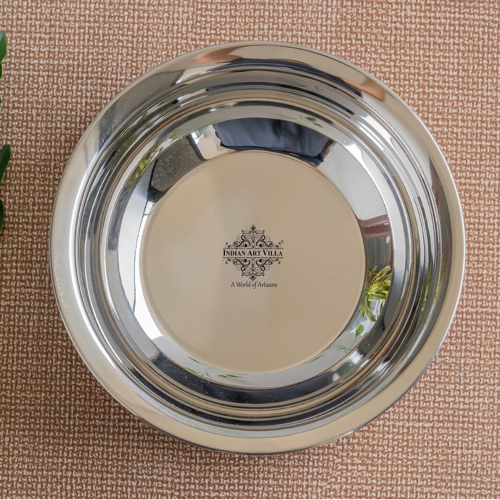 Indian Art Villa, Pure  Steel Copper Embossed Design Serving Handi/Bowl/Casserole, Ideal for Home & Restaurant Tableware and Serveware