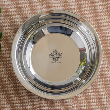 Indian Art Villa, Pure  Steel Copper Embossed Design Serving Handi/Bowl/Casserole, Ideal for Home & Restaurant Tableware and Serveware