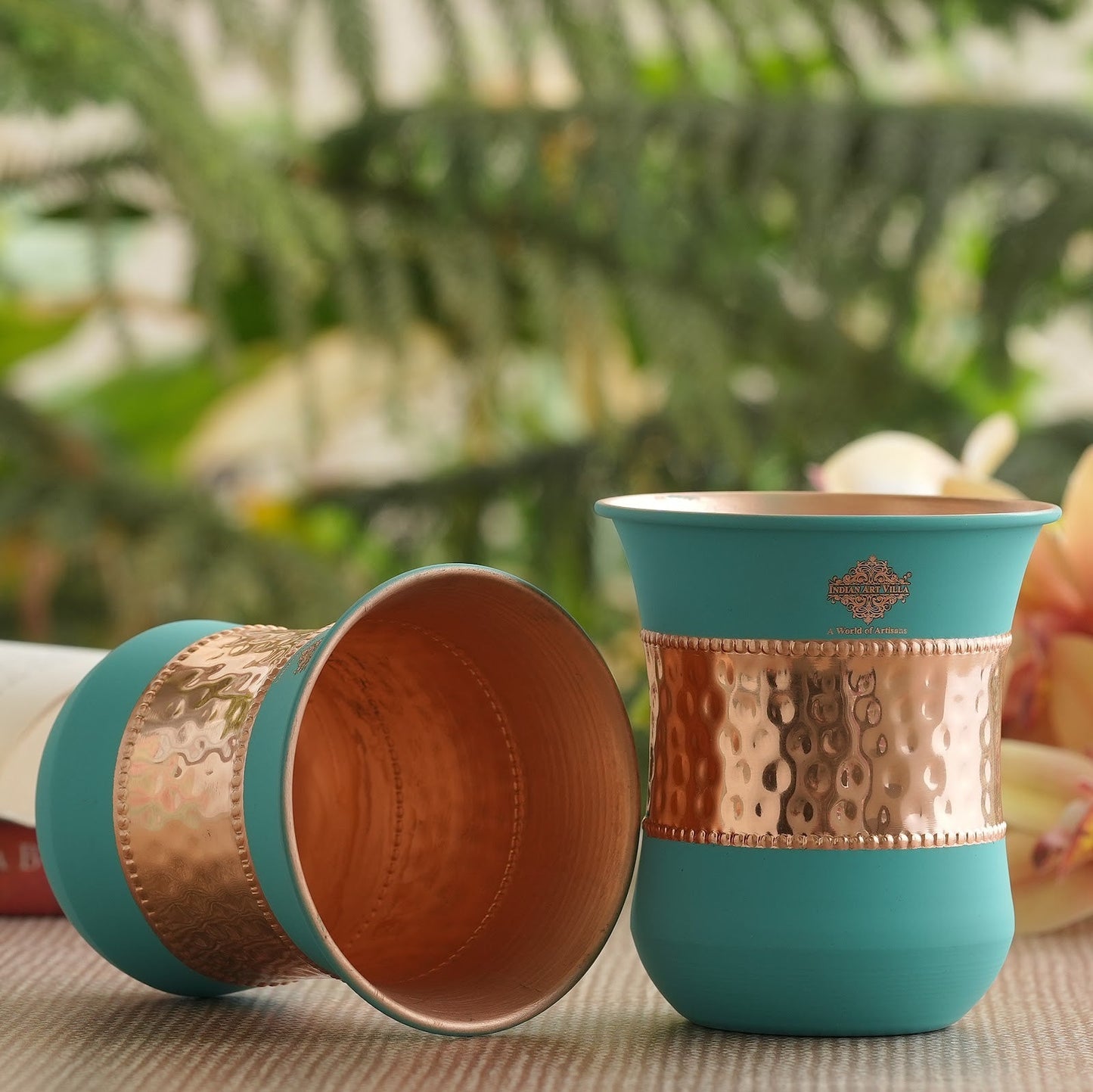 Pure Copper Half Silk Finish Glass – 300 ML