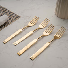 Brass Fork with Flat Edge | Tableware & Serveware-19.05 cm