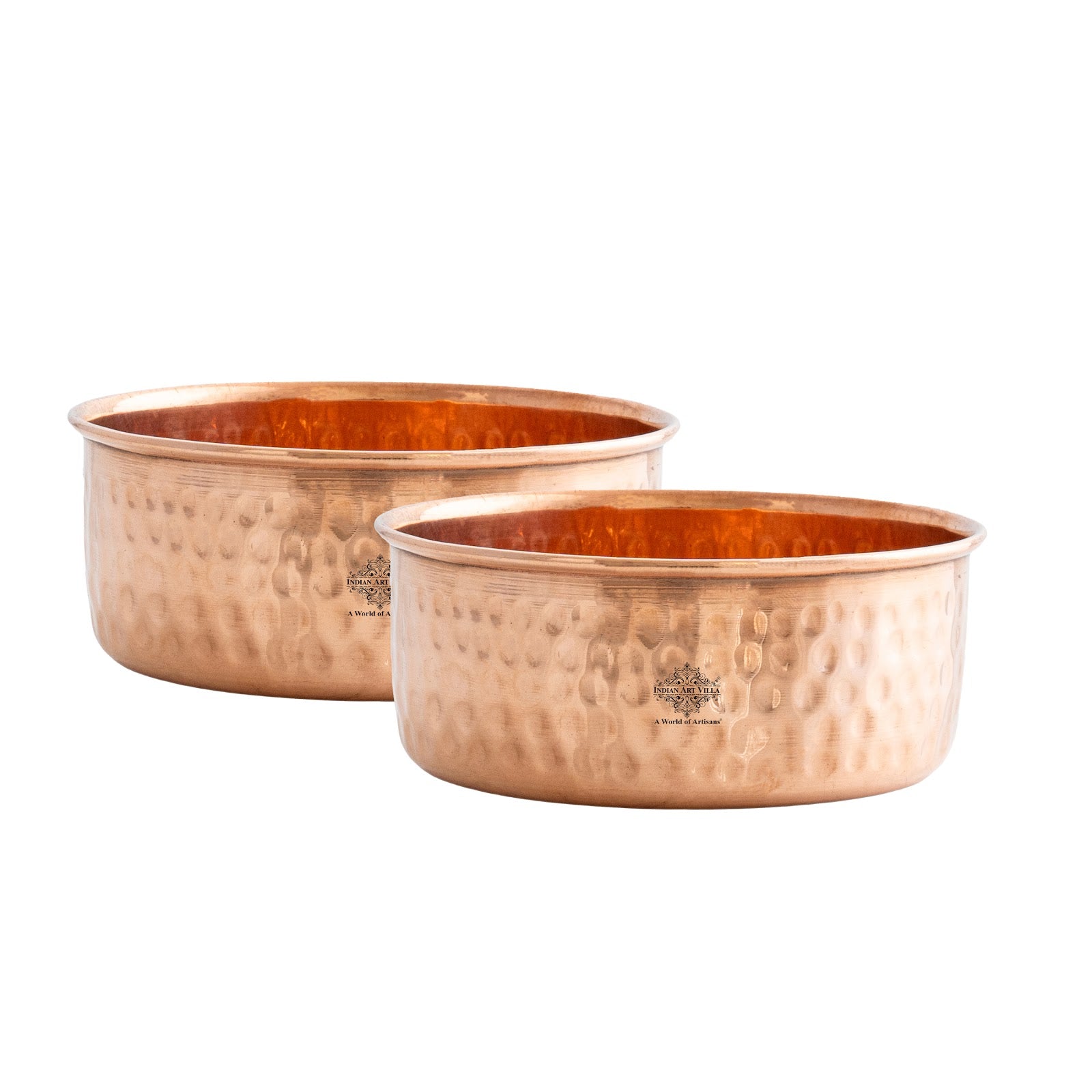 Pure Copper Hammered Design Bowl / Katori, Dinnerware, Serveweare & Tableware, Volume - 200 ML