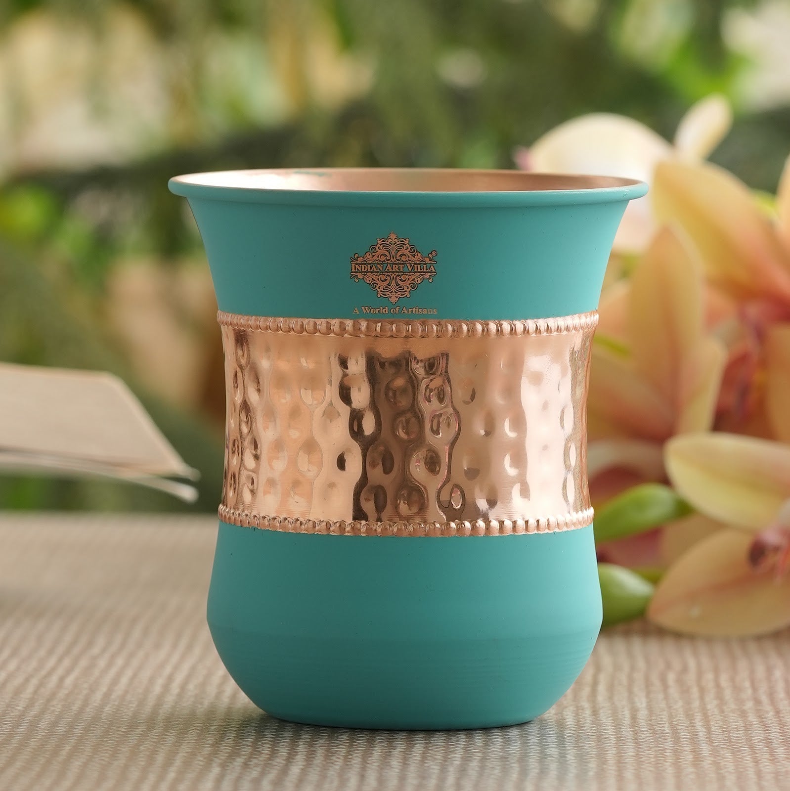 Pure Copper Half Silk Finish Glass – 300 ML
