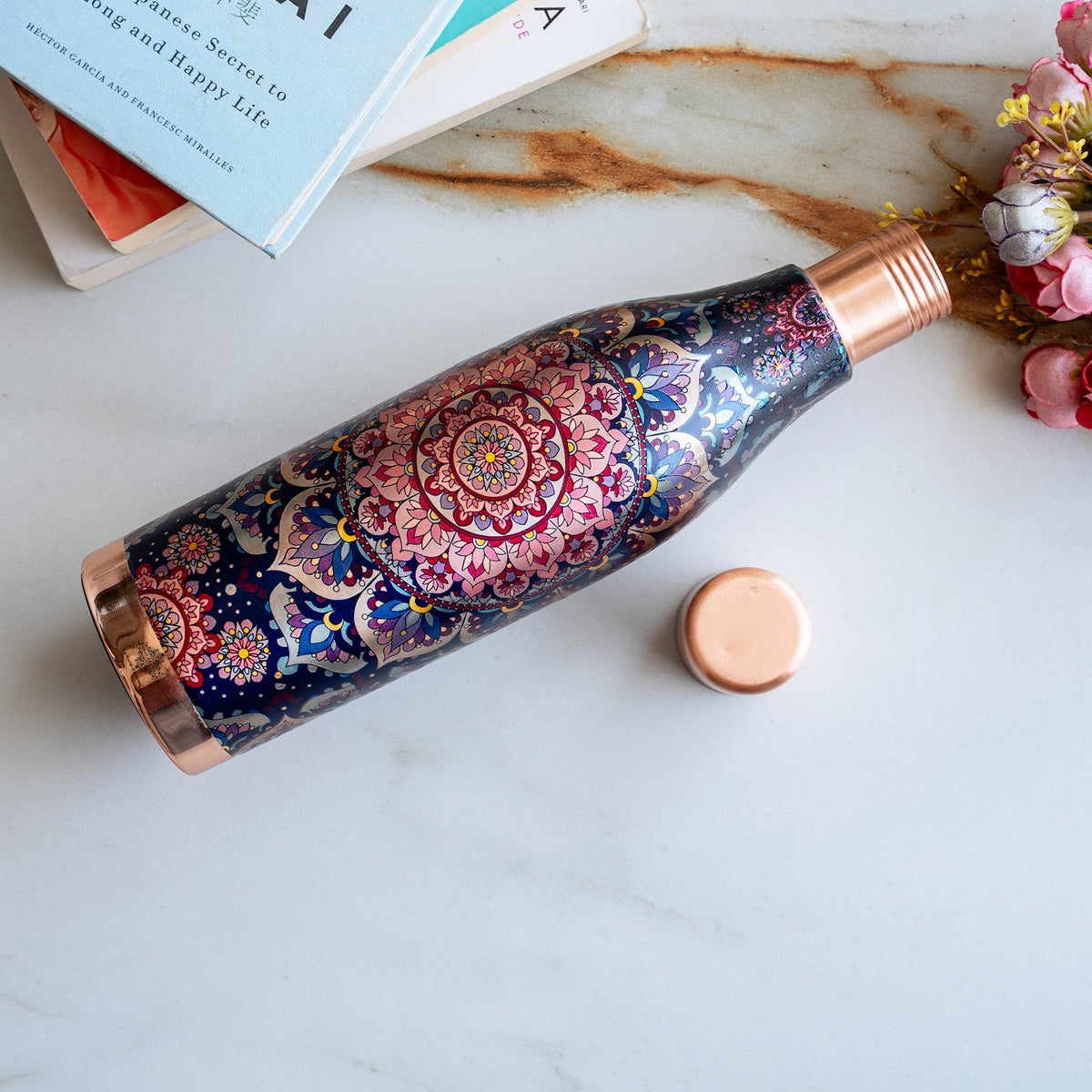 Copper Kalakriti Mystic Mandala Printed Bottle - 1100 ML