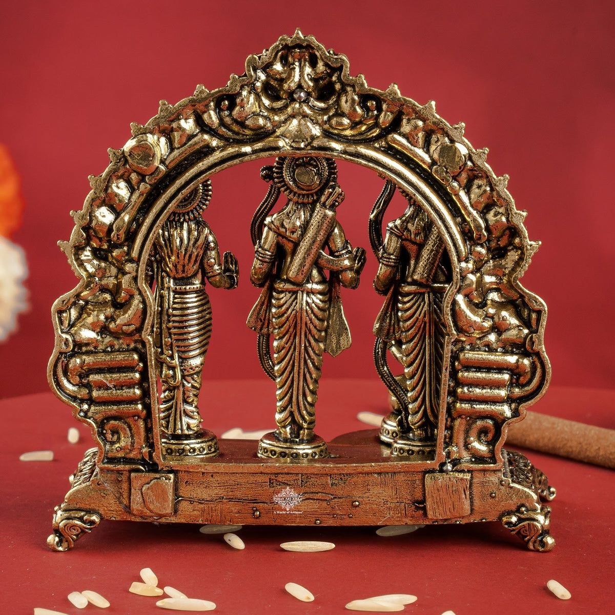 Pure Brass Ram Darbar Murti for Home Temple & Pooja Decor