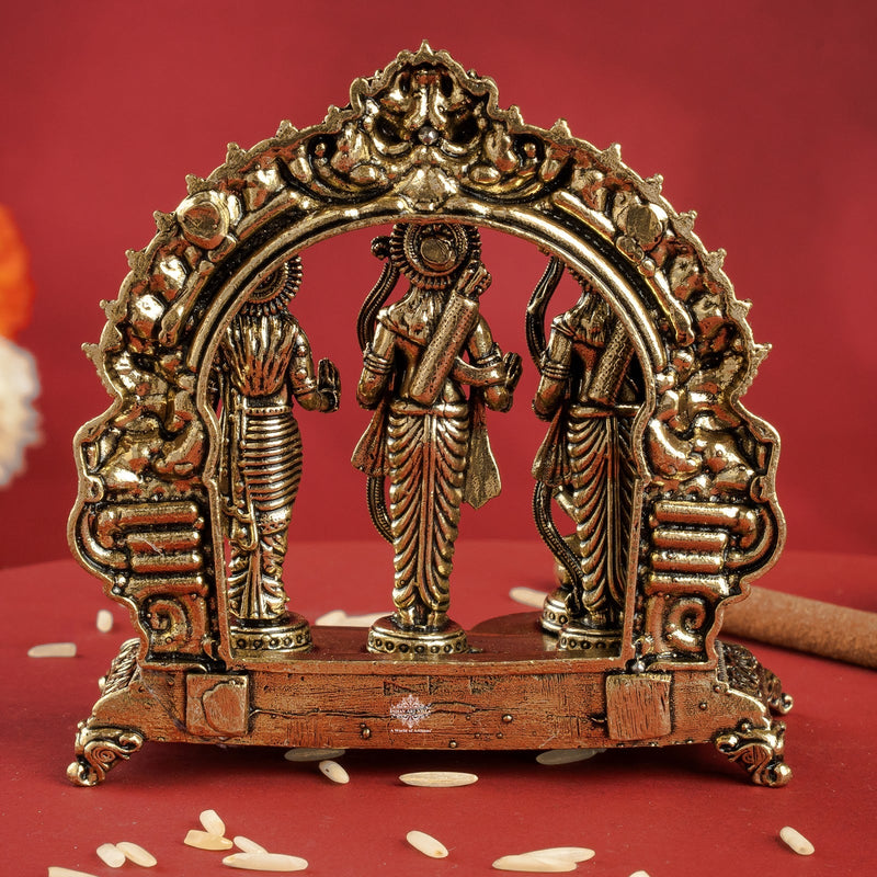 Pure Brass Ram Darbar Murti for Home Temple & Pooja Decor
