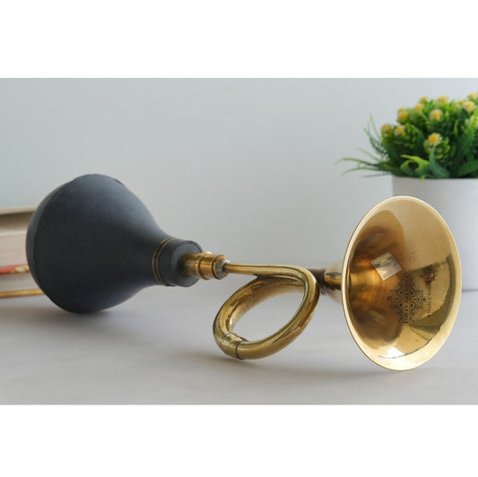 Home Décor & Handcrafted Brass Vintage Horn Include Rubber Bulb 13.5 Length