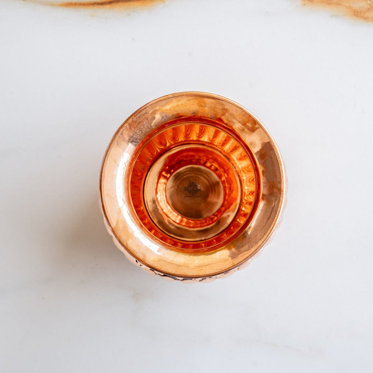 Handcrafted Pure Copper Fluted Lota for Pooja & Traditional Use - 740 ML