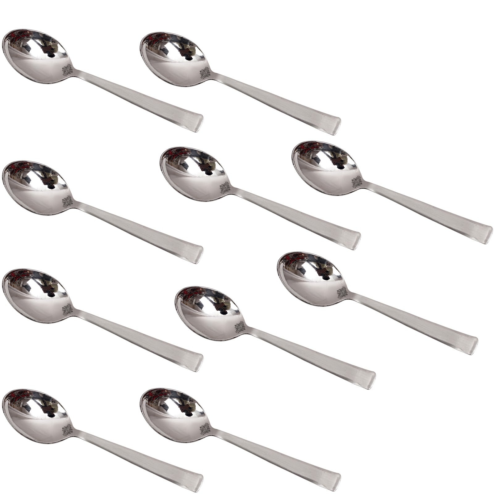 Stainless Steel Hammered Design Coffee Spoon