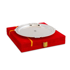 Silver Plated Plate with Plain Shine Quarter-8.5" Width