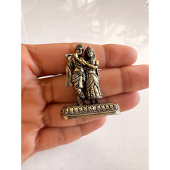 Pure Brass Miniature Radha Krishna Murti