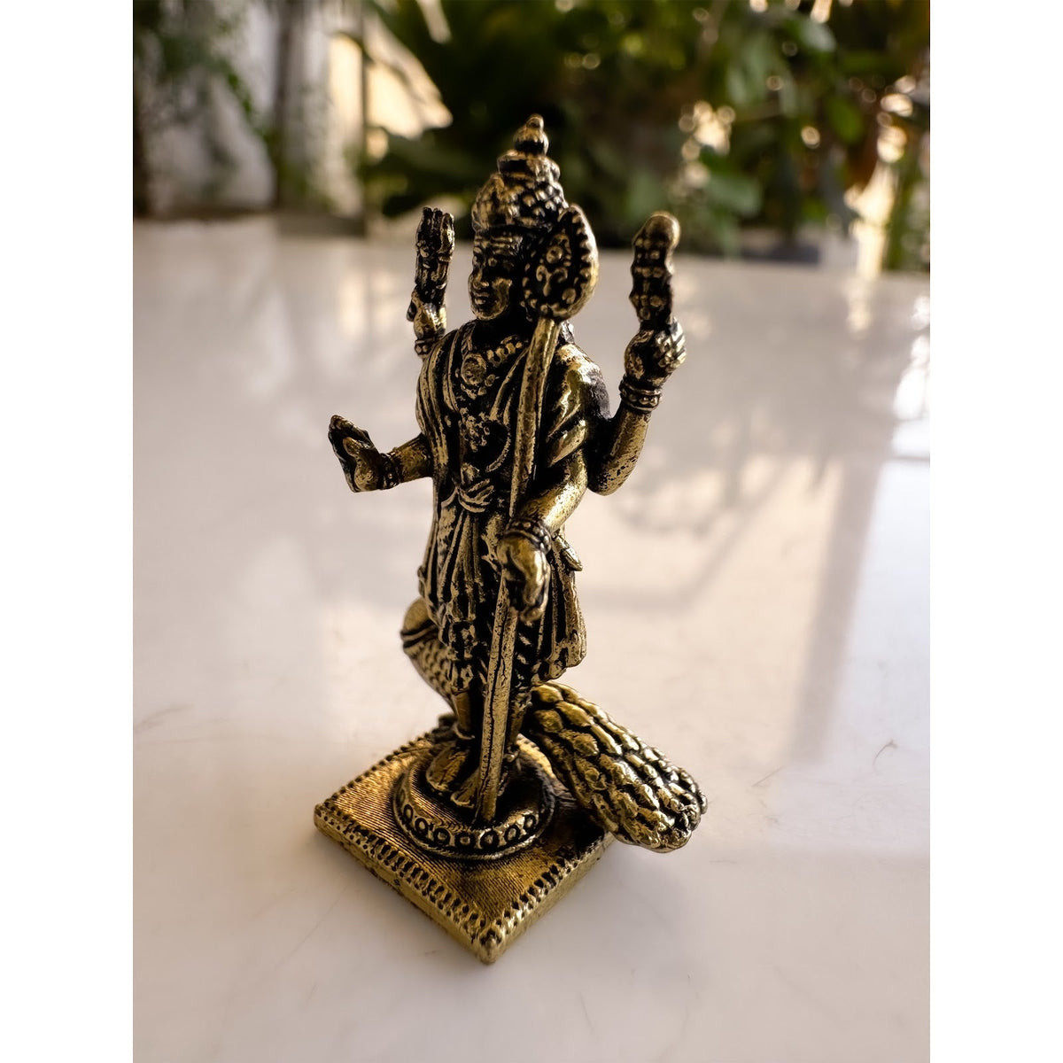 Pure Brass Miniature Murgan ji murti - 3.56cm
