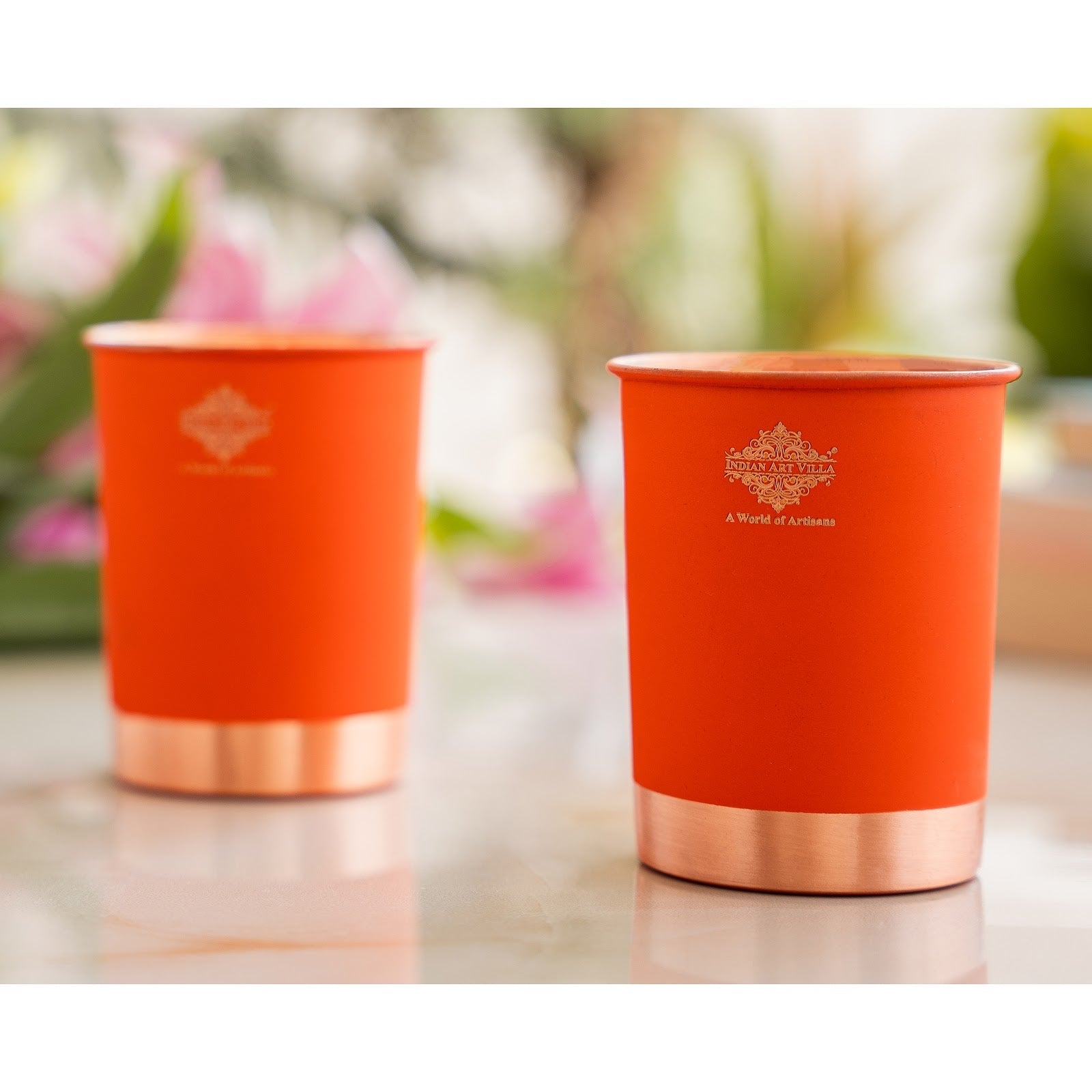 Premium Copper Glass in Ombre Silk Finish  - 275 ML