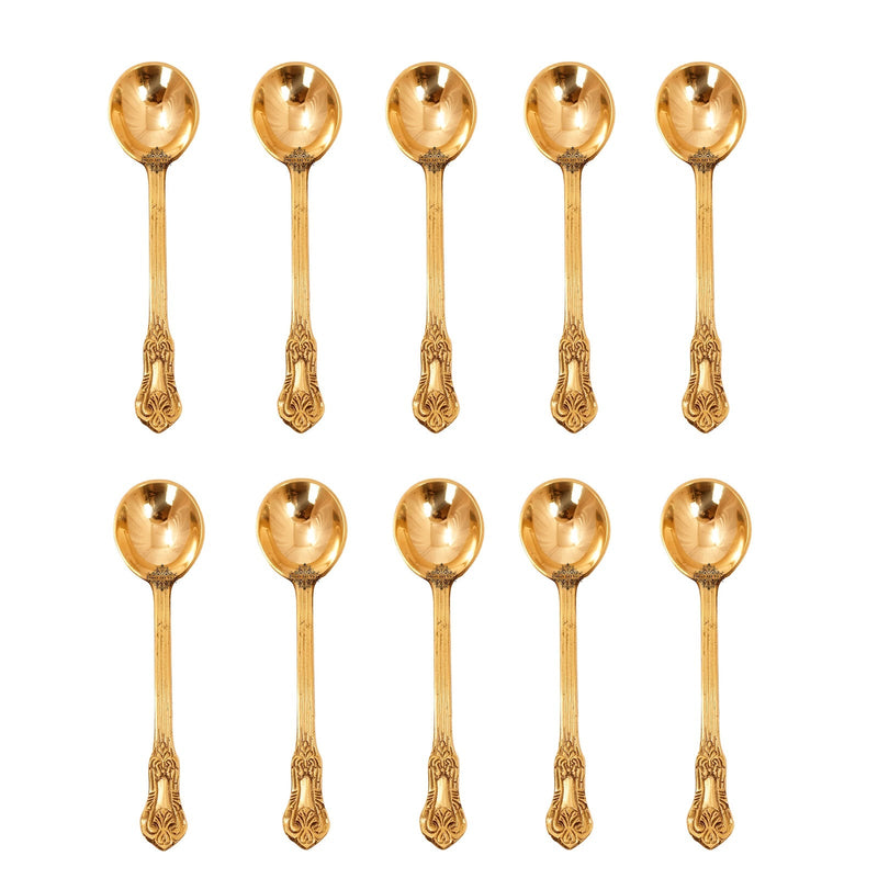 Brass Designer Serving Spoon, Tableware & Serveware Home Hotel , Length:- 17.27 cm