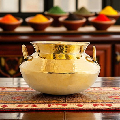 Pure Pital Handi with Tin Lining, Lid & Side Handles