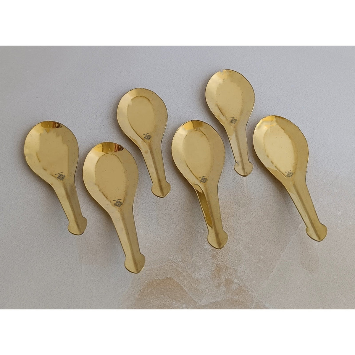 Pure Brass Gold Float Masala Spoon