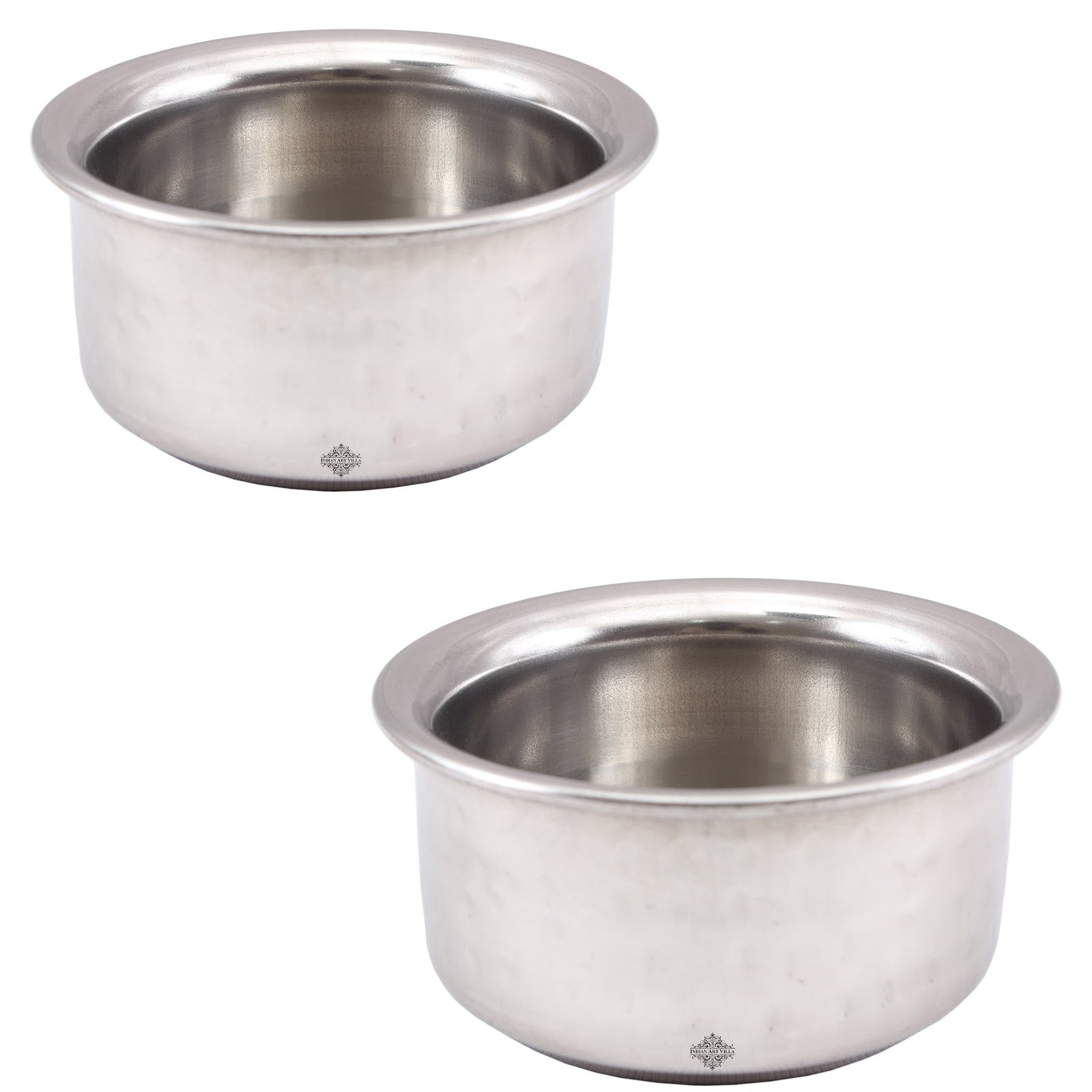 Pure Steel Hammered Design Round Beeded Bowl Katori