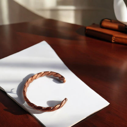 Pure Copper Bangle with Magnet Handcrafted Bangle