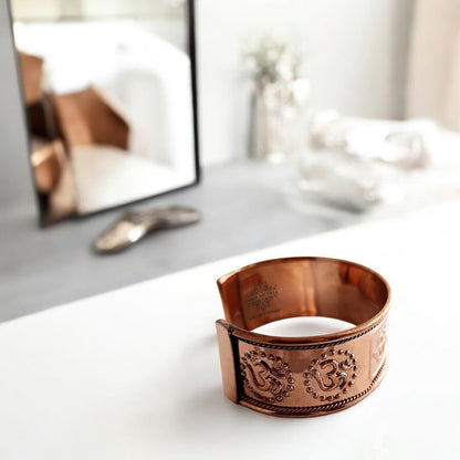 Pure Copper Broad Om Namah Shivaya Bangle