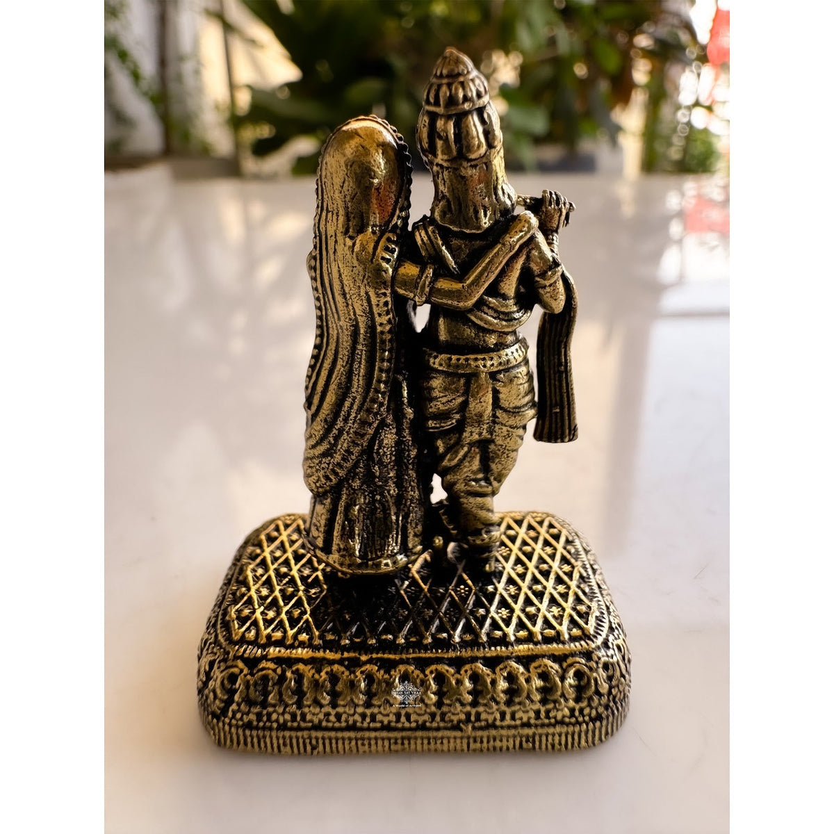 Pure Brass Miniature Radha Krishna Murti