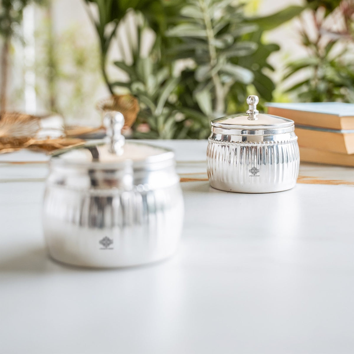 Silver Plated Brass Bowl Combo Set With Box - 380 ML