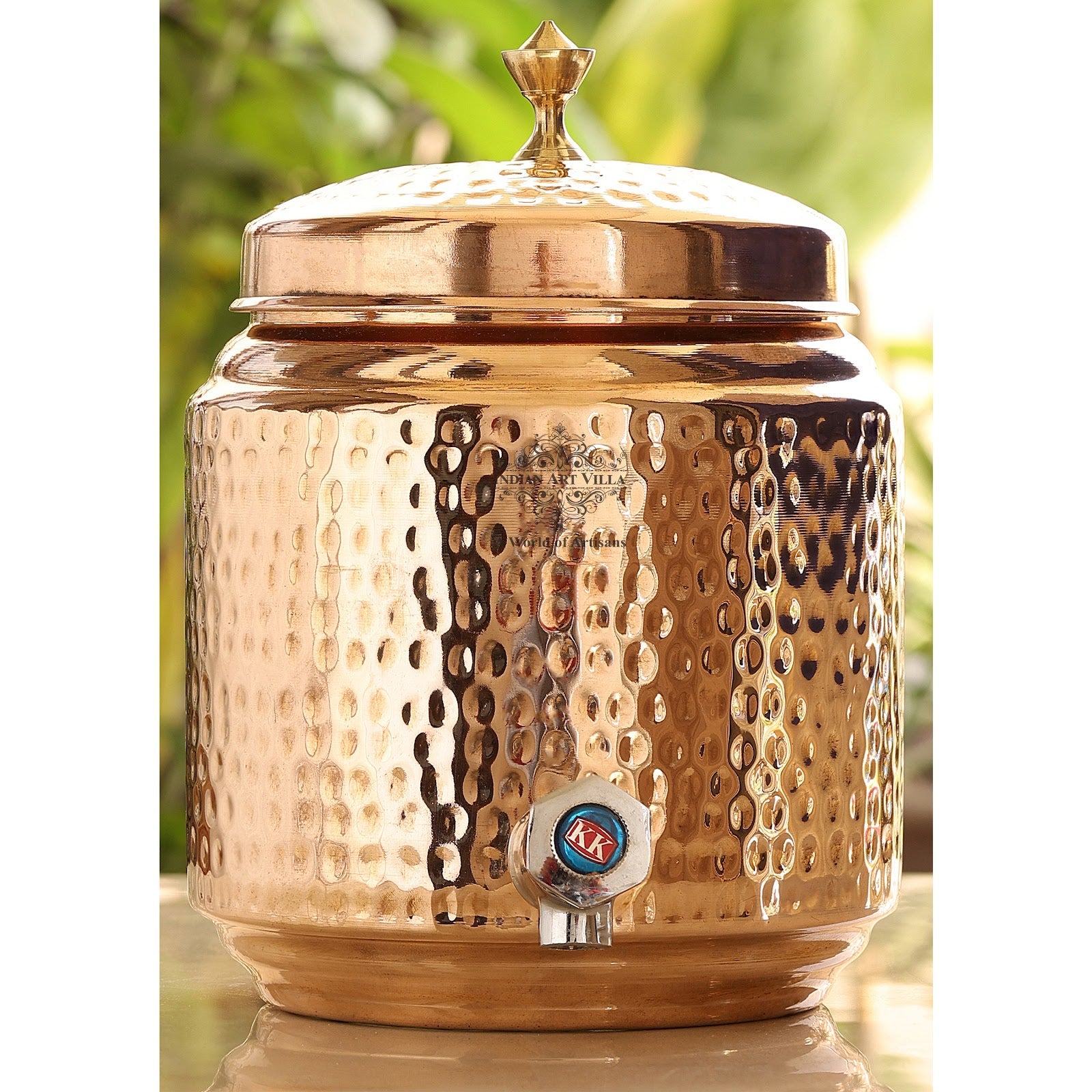 Pure Copper With Hammered Design Water Pot