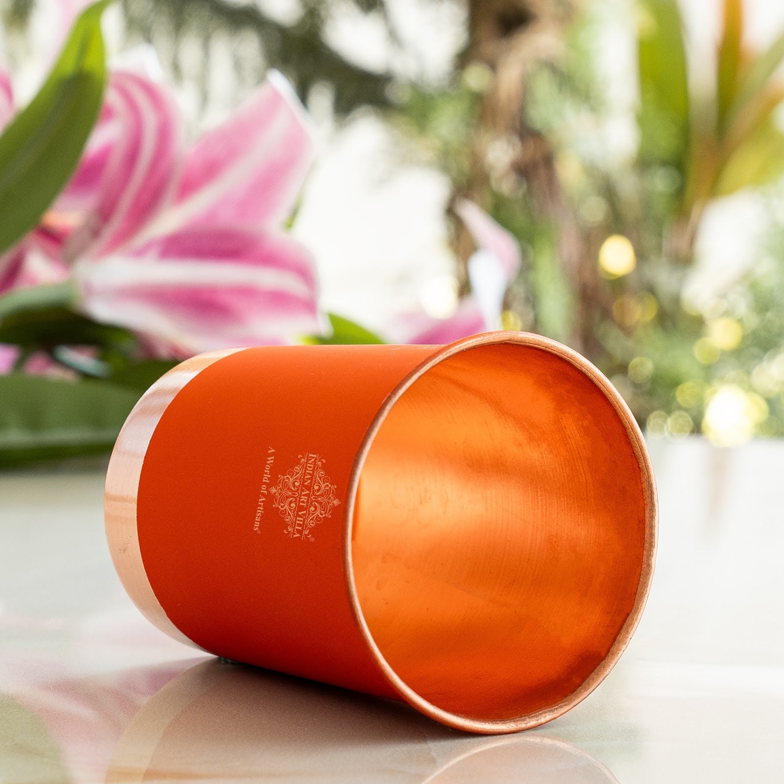 Premium Copper Glass in Ombre Silk Finish  - 275 ML