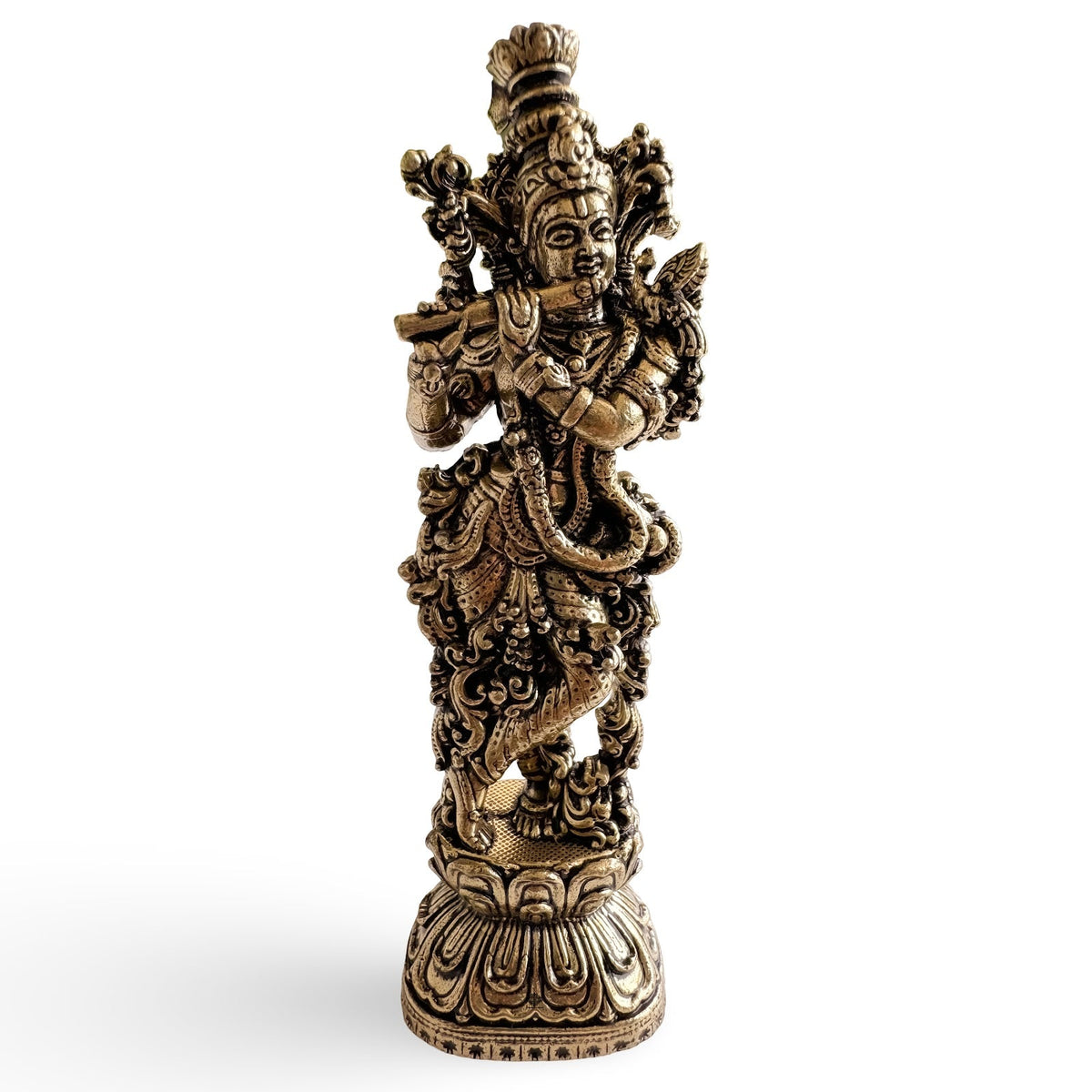 Pure Brass Miniature Krishna Ji Murti