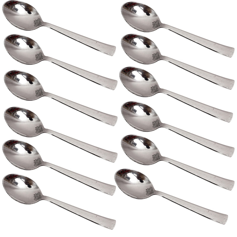 Stainless Steel Hammered Design Coffee Spoon