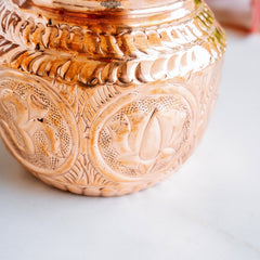 Pure Copper Lota with Om Design For Pooja - 700 ML
