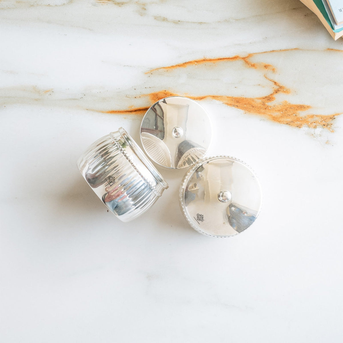 Silver Plated Brass Bowl Combo Set With Box - 380 ML