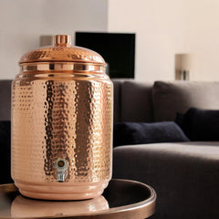 Pure Copper With Hammered Design Water Pot